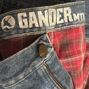 Gander Mountain Jeans 46” X 30” Plaid Lining.